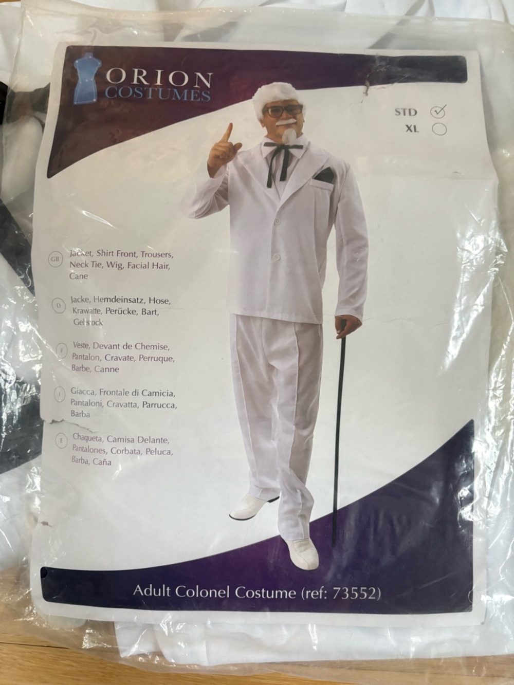 Men's White Colonel Suit Jacket & Trousers
